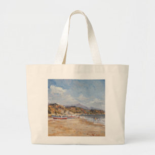 Beach and Mountains Nerja 2001 Large Tote Bag