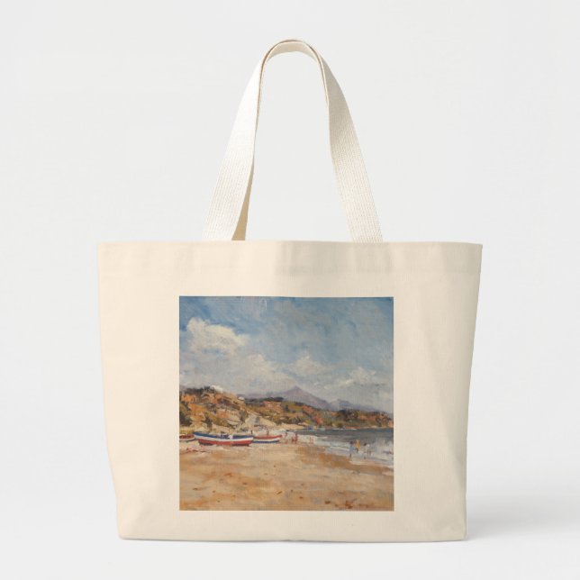 Beach and Mountains Nerja 2001 Large Tote Bag (Front)