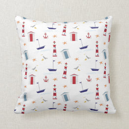 Beach and ocean themed cushion