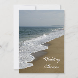 Beach and Ocean Waves Wedding Shower Invitation