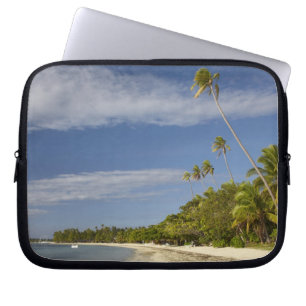 Beach and palm trees, Plantation Island Resort Laptop Sleeve