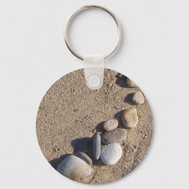 Beach and Pebbles Keychain (Front)