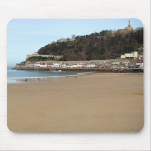 Beach and Port of Donostia - San Sebastian. Mouse Mat