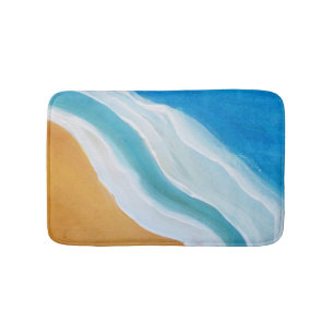 Beach and sand bath mat from original artwork