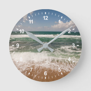 Beach And Scascape Round Clock