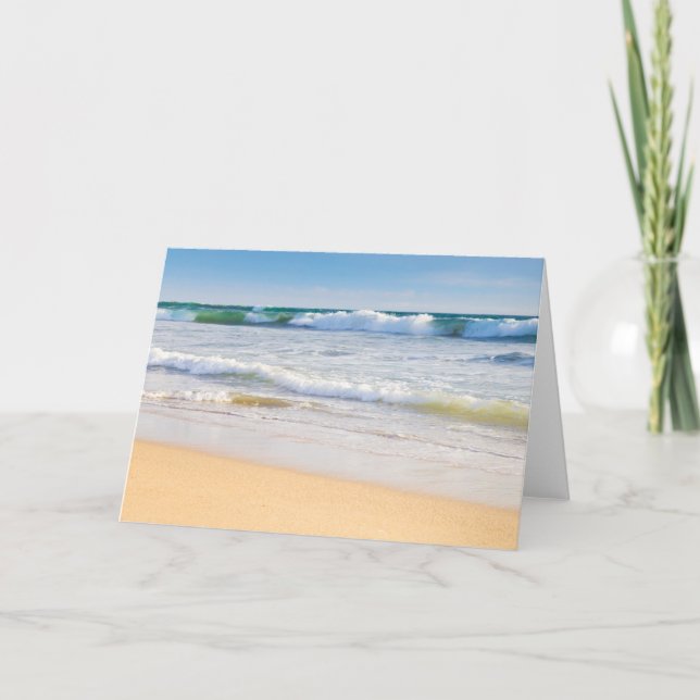 Beach and sea blank card (Front)
