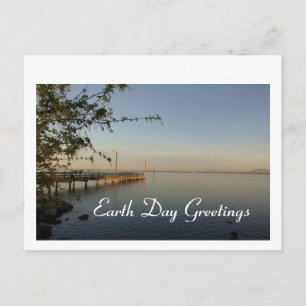 Beach and Sea Earth Day reminder Postcard