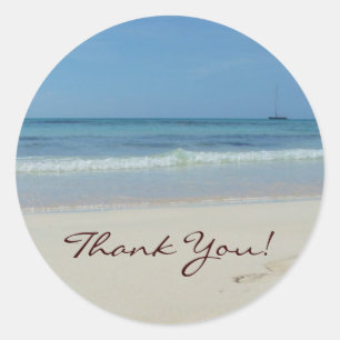 Beach and Sea Thank You - Sticker