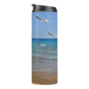 Beach and Seagulls Thermal Tumbler