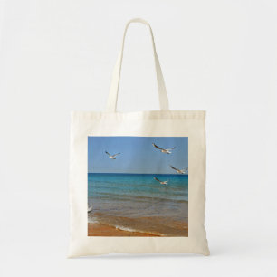 Beach and Seagulls Tote Bag