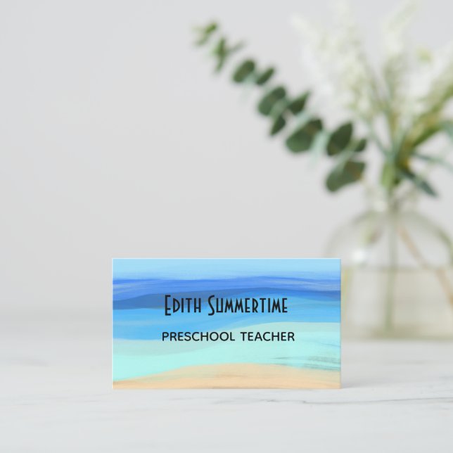 Beach and summer feelings business card (Standing Front)