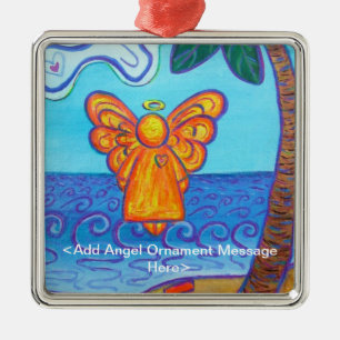 Beach Angel Art Custom Holiday Gift Ornaments