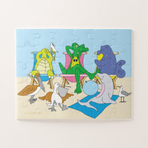 Beach Animals BIG Piece Puzzle