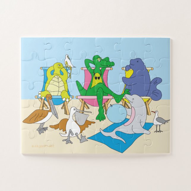  Beach Animals BIG Piece Puzzle (Horizontal)