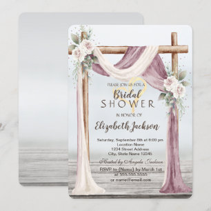 Beach Arbor Bridal Shower Invitation