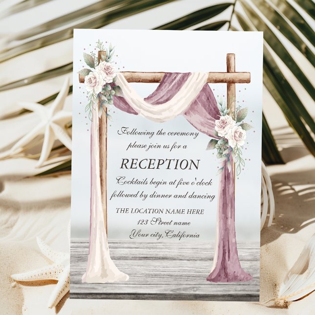 Beach Arbor Reception  Invitation (Creator Uploaded)