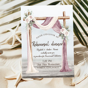 Beach Arbor Rehearsal Dinner Invitation