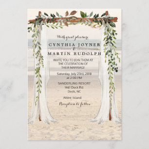 Beach Arbor Wedding Invitation