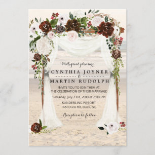 Beach Arbor Wedding Invitation