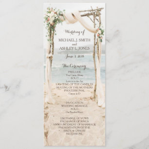 Beach Arbor Wedding Program Programme