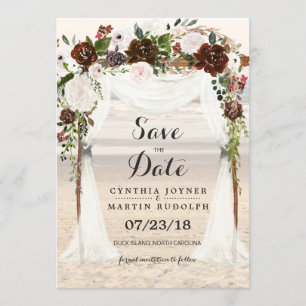 Beach Arbor Wedding Save the Date Invitation