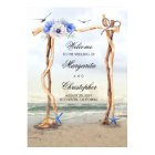 Beach Arbor Wedding Welcome Sign