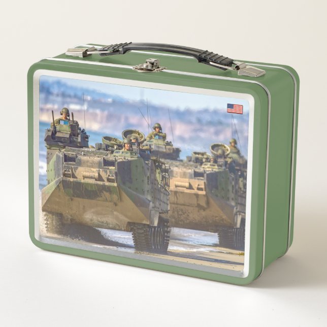 BEACH ARMOR - Assault Amphibious Vehicle Metal Lunch Box (Front)