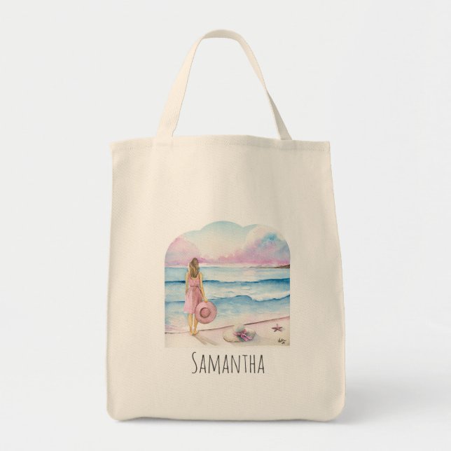 Beach Art Canvas Bag For Women (Front)