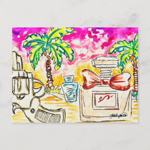 Beach Art Holiday Postcard