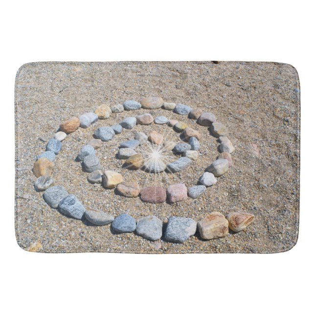 Beach Art Spiral Bath Mat (Front)