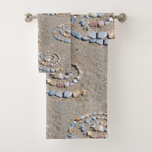 Beach Art Spiral Bath Towel Set (Insitu)