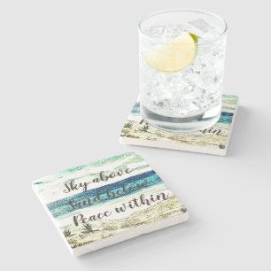 Beach Art Stone Coaster