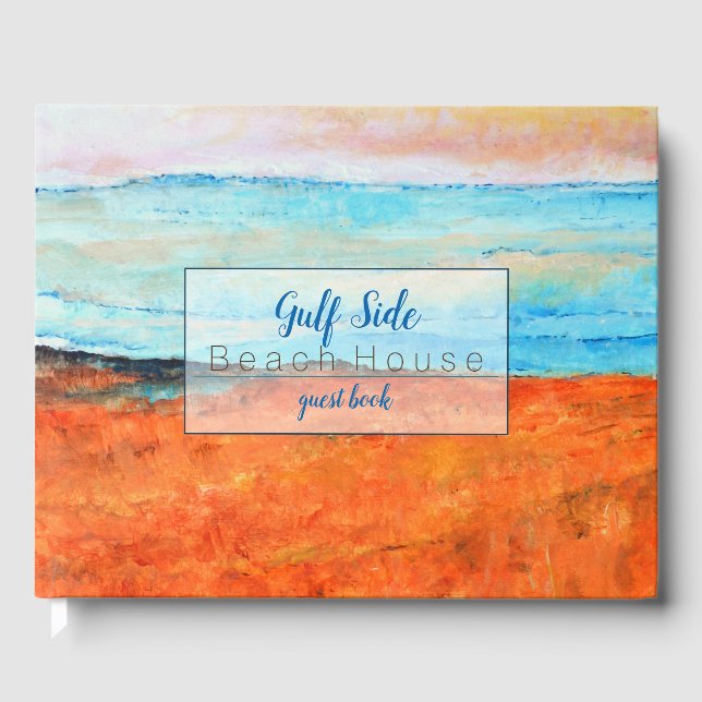 Beach Art Vacation Rental Guest Book (Front)