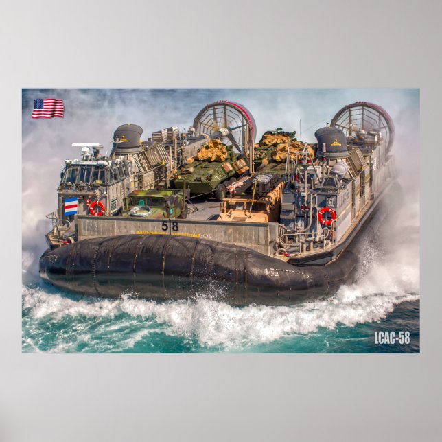 BEACH ASSAULT - LCAC-58 POSTER (Front)
