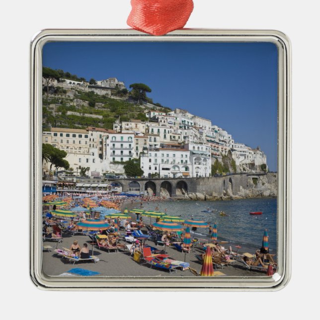 Beach at Amalfi, Campania, Italy Metal Tree Decoration (Front)