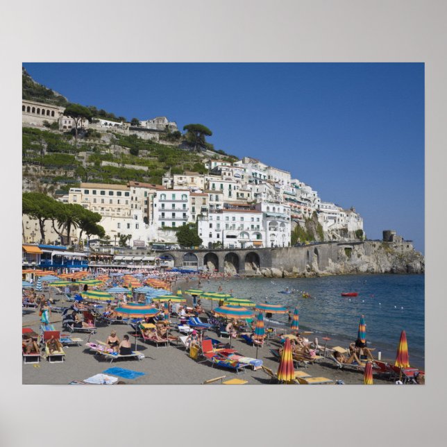 Beach at Amalfi, Campania, Italy Poster (Front)