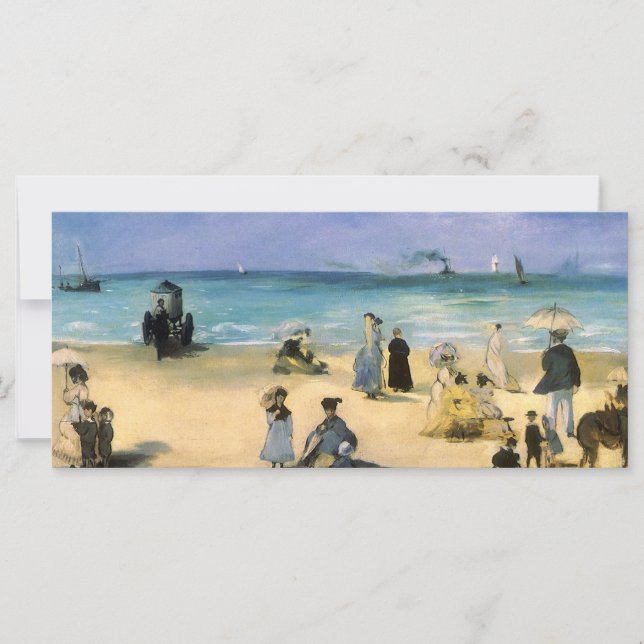 Beach at Boulogne by Edouard Manet, Vintage Art (Front)