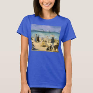 Beach at Boulogne by Edouard Manet, Vintage Art T-Shirt