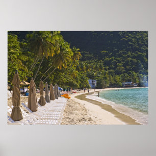 Beach at Cane Garden Bay, Island of Tortola Poster