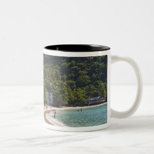 Beach at Cane Garden Bay, Island of Tortola Two-Tone Coffee Mug