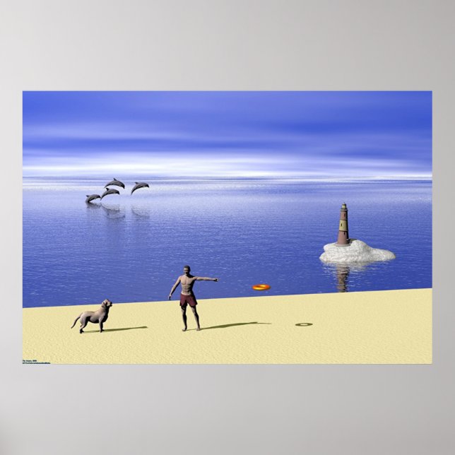 Beach At Day Poster (Front)