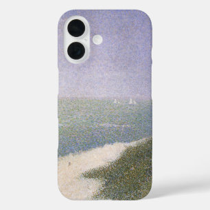 Beach at Honfleur by Georges Seurat, Vintage Art iPhone 16 Case