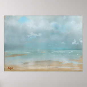 Beach At Low Tide by Edgar Degas Poster