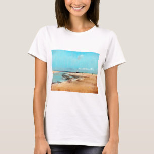 Beach at Low Tide(Mouth of the River), Edgar Degas T-Shirt