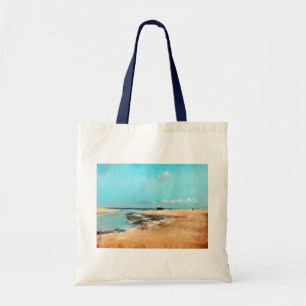 Beach at Low Tide(Mouth of the River), Edgar Degas Tote Bag