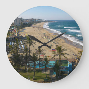Beach At Margate, South Coast, Kwazulu-Natal 2 Large Clock