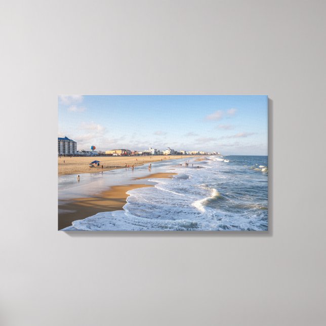 Beach at Ocean City, Maryland Canvas Print (Front)