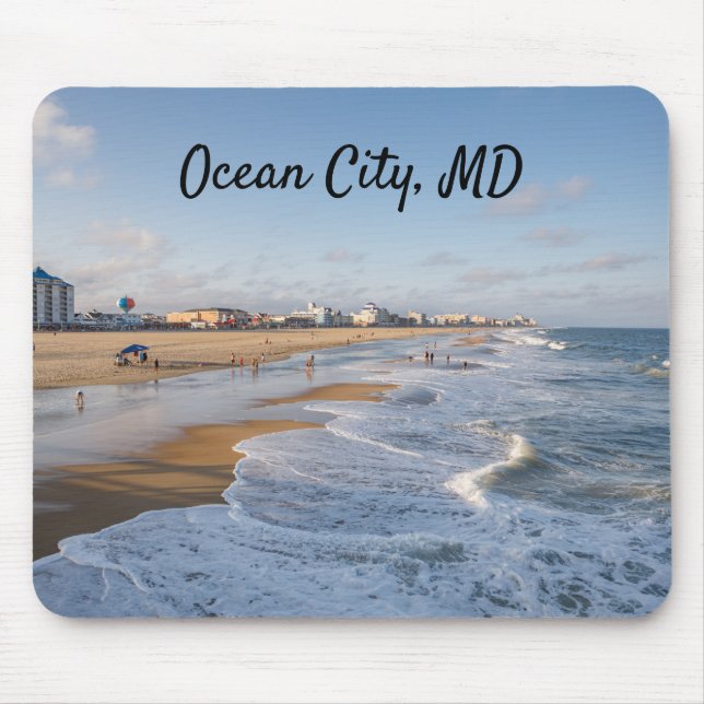 Beach at Ocean City, Maryland Mouse Mat (Front)