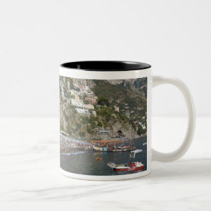 Beach at Positano, Campania, Italy Two-Tone Coffee Mug