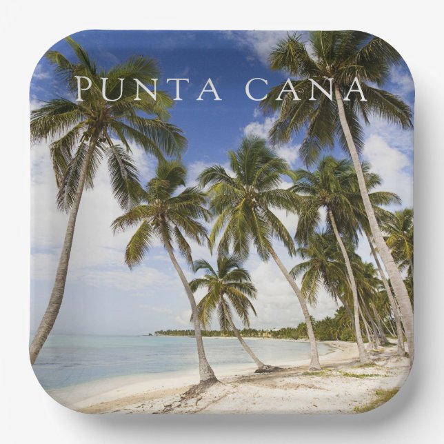 Beach at Punta Cana | Dominican Republic Paper Plate (Front)